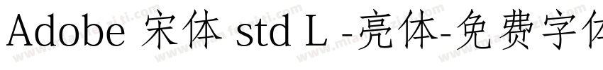 Adobe 宋体 std L -亮体字体转换